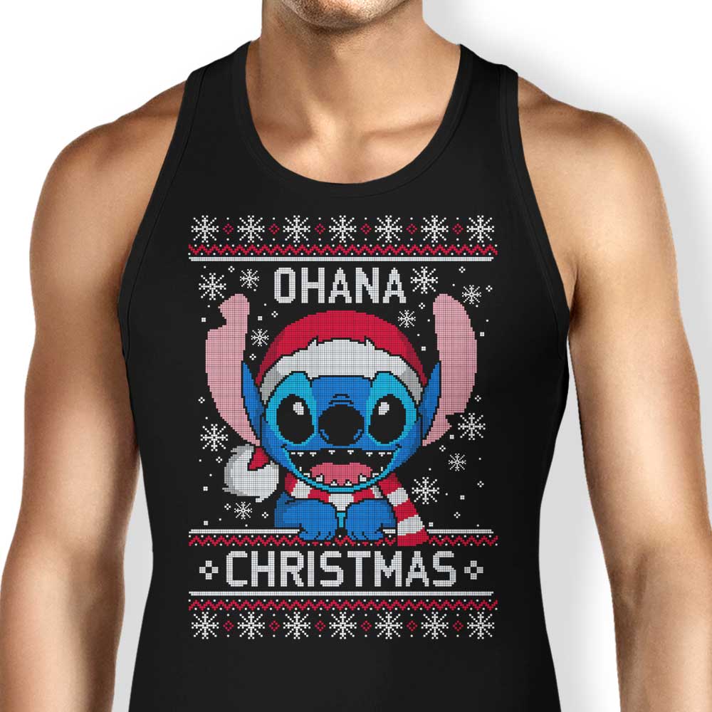 Ohana Christmas-themed Unisex and Women's Tank Tops for a Cozy Holiday