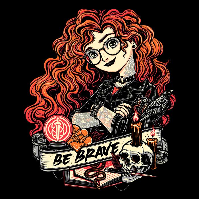 Be Courageous - Three - Quarter Sleeve Raglan Style T - Shirt for a Bold Look