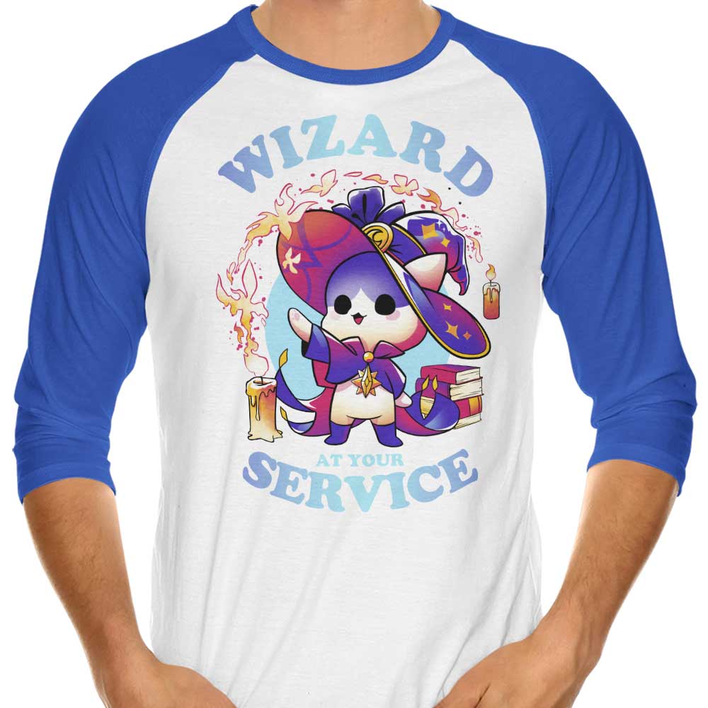 Snouleaf's Enchanting Wizard-themed 3/4 Sleeve Raglan T-Shirt for Magical Moments