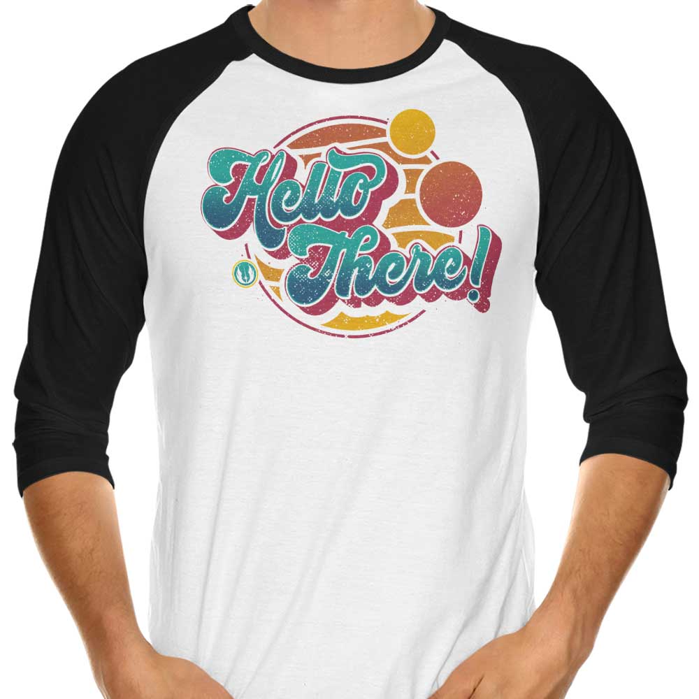 A Striking Greeting - 3/4 Sleeve Raglan T-Shirt for a Fashionable Look