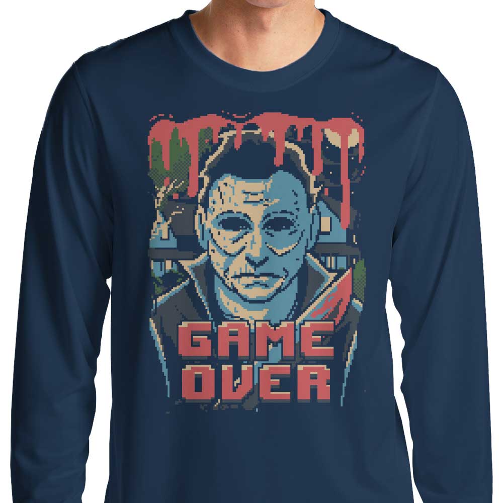 Spooky Pixel Halloween Long - Sleeve Crewneck T - Shirt