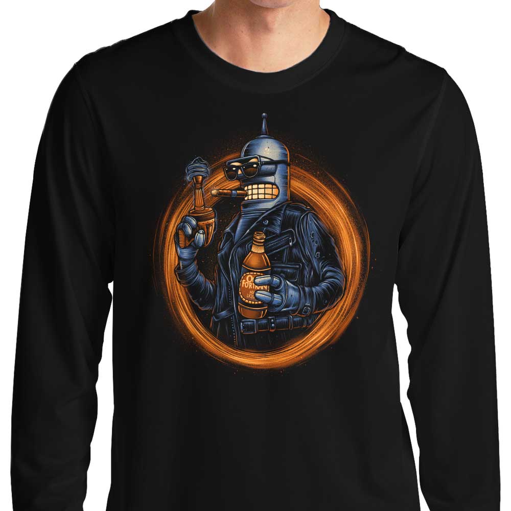 Glitchygorilla's Benderminator Long Sleeve Crewneck T - Shirt