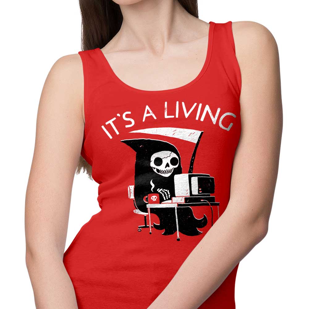 DinoMike's 'It's a Living' Comfortable and Lightweight Men's and Women's Tank Tops