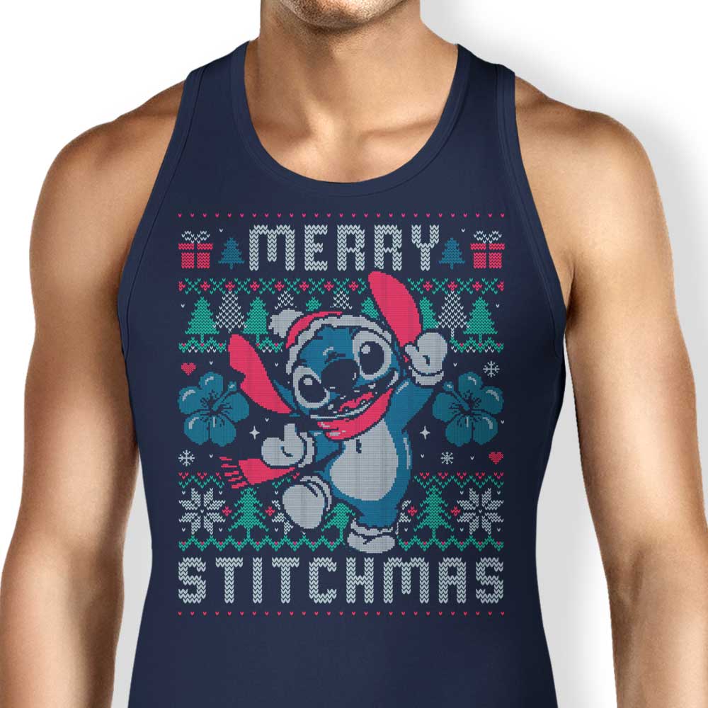 Festive Merry Stitchmas Women's Tank Top for a Joyful Season