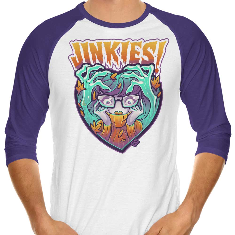 Jinkies Three - Quarter Sleeve Raglan Style T - Shirt