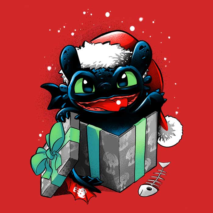 Alemaglia's Festive Christmas Dragon 3/4 Sleeve Raglan T-Shirt
