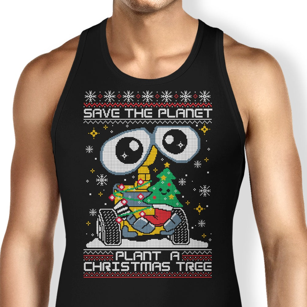 Cozy Christmas Tree Planting Tank Top for Men and Women