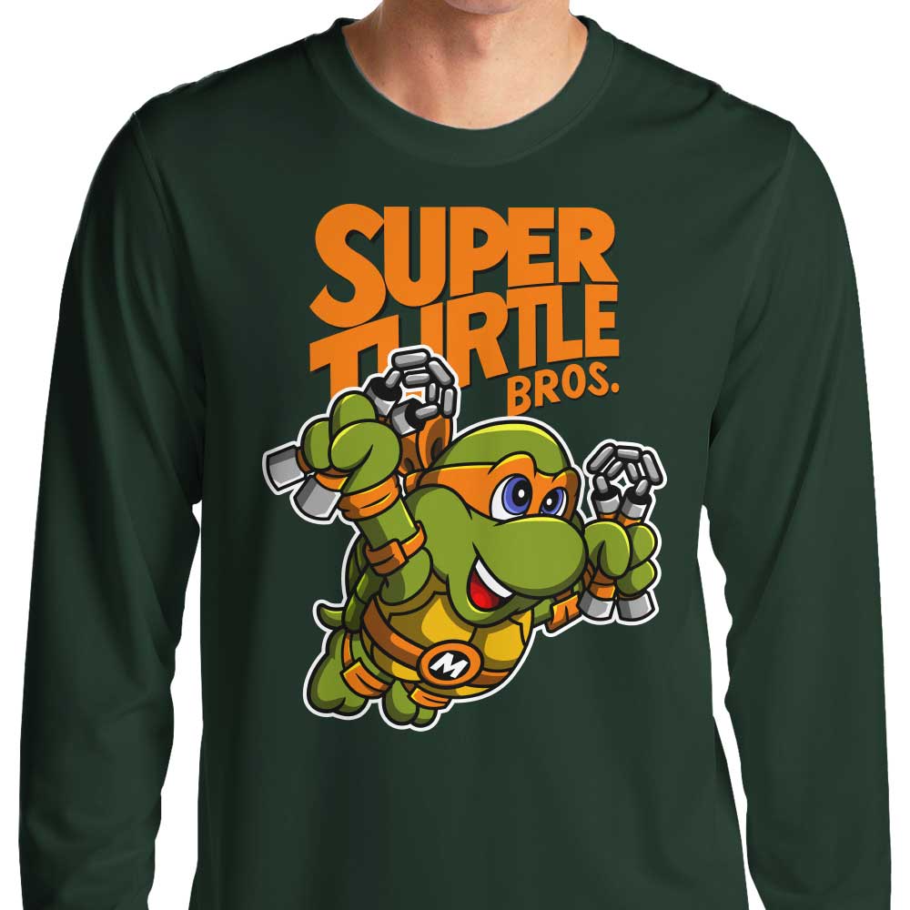 Super Mikey Bros Long Sleeve Crewneck T - Shirt by Punksthetic