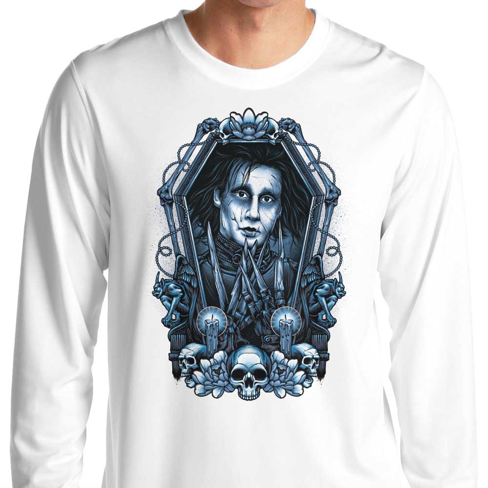 Long Sleeve Framed Scissors T-Shirt by Glitchygorilla