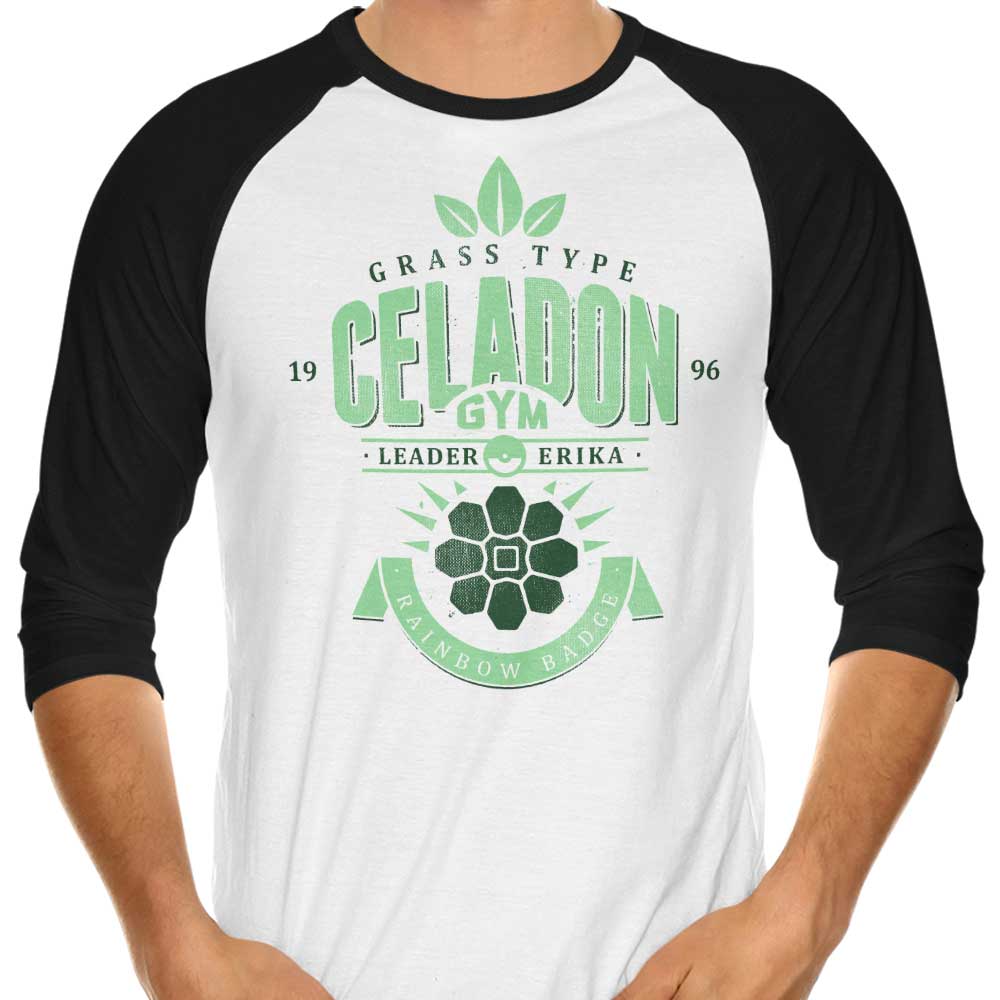 Azafran's Celadon City Gym Themed Three - Quarter Sleeve Raglan Style T - Shirt