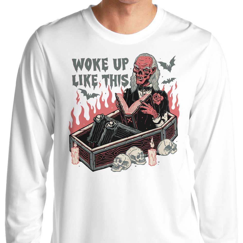 Stylish Long Sleeve 'Woke Up Like This' T - Shirt from Momma Gorilla