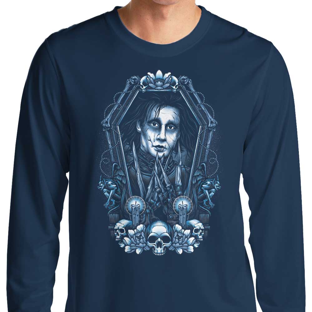 Long Sleeve Framed Scissors T-Shirt by Glitchygorilla