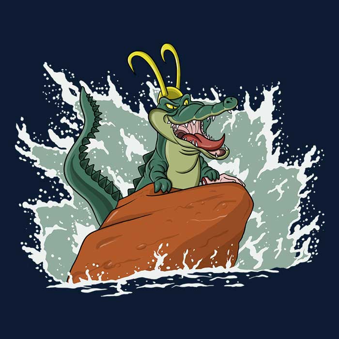 MarianoSan's The Little Alligator 3/4 Sleeve Raglan Casual T-Shirt