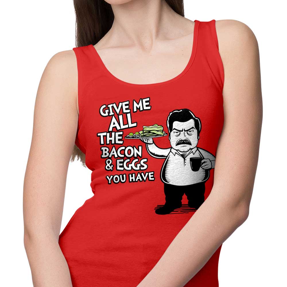 Comfortable Tom Trager's Bacon and Eggs Unisex and Women's Tank Tops