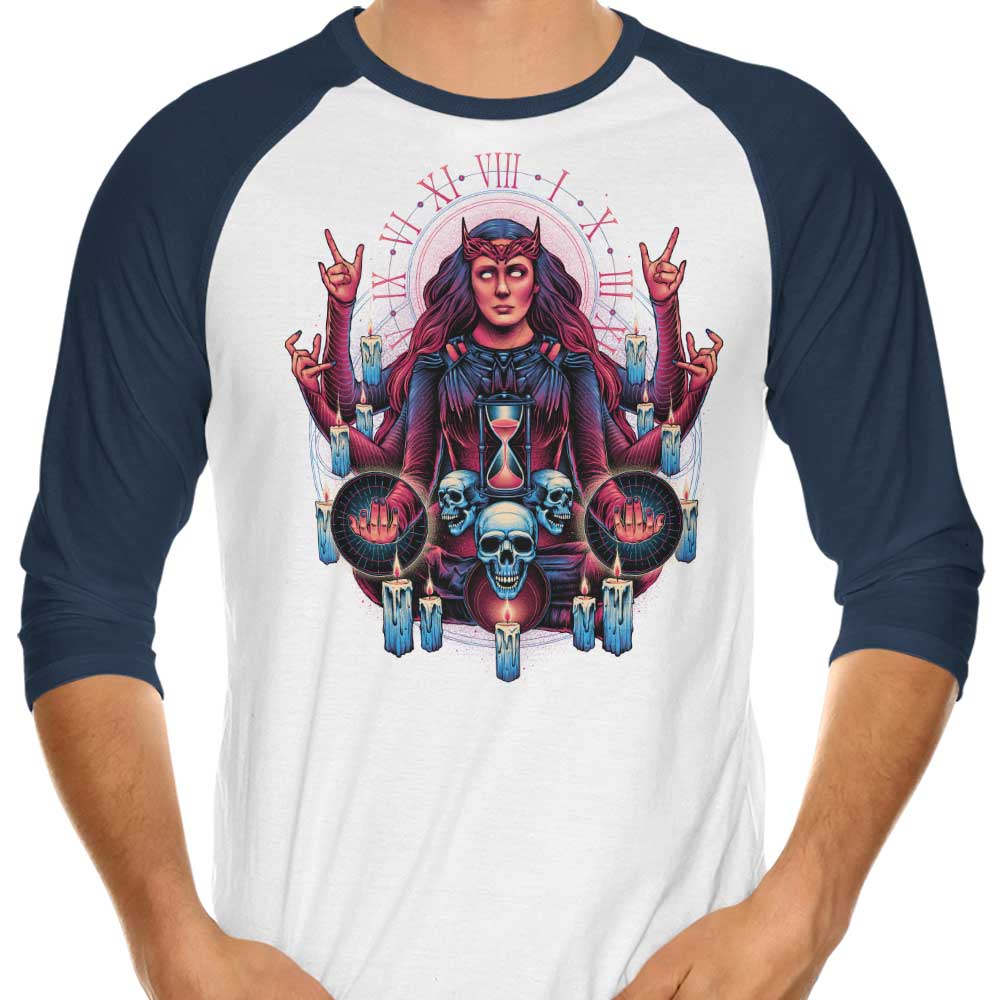 Chaotic Witchcraft Stylish 3/4 Sleeve Raglan Design T-Shirt