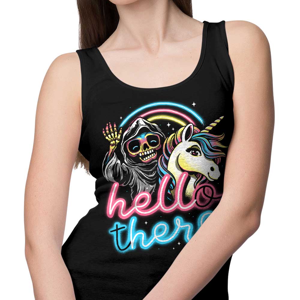 Glitchygorilla Comfortable and Lightweight 'Hello There' Tank Tops for Men and Women