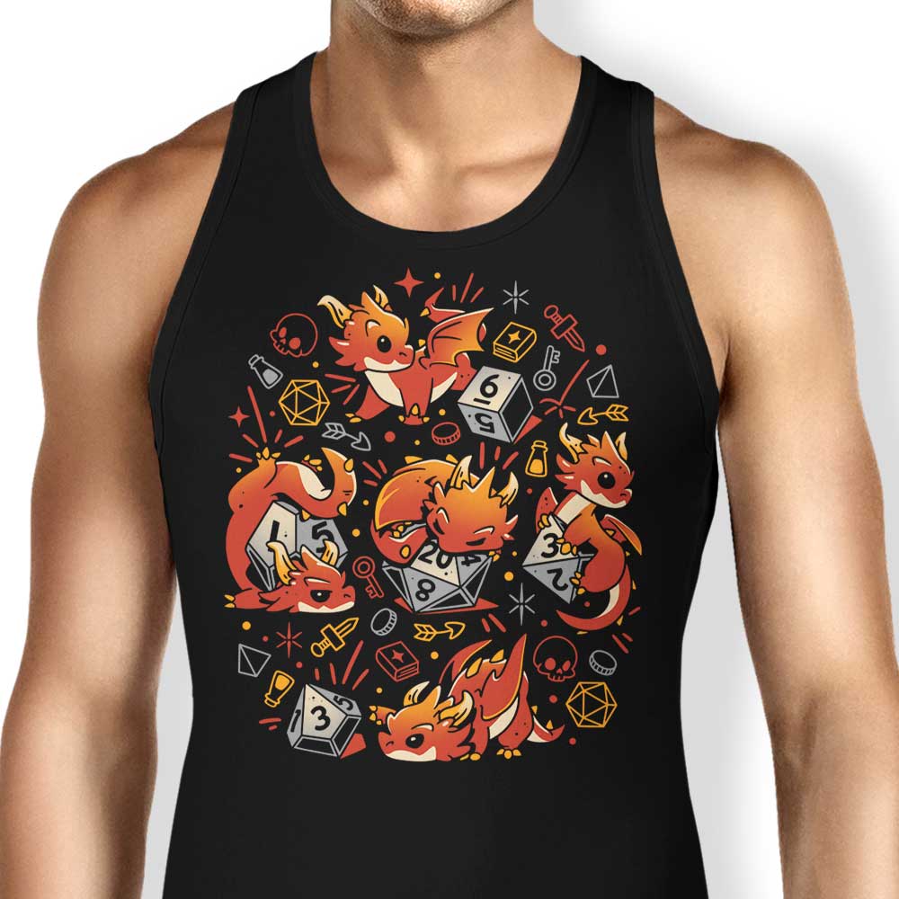 Snouleaf's Adorable Tiny Dragon Dice Print Tank Top