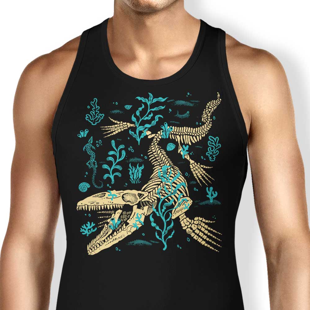 Mosasaurus Fossils Themed Men's and Women's Tank Top - Casual Wear for Fossil Enthusiasts