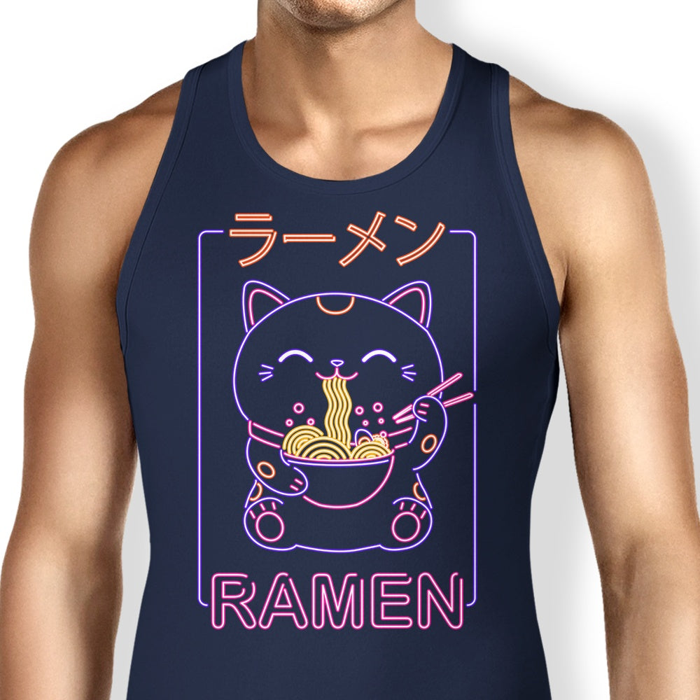 Neon Cat Ramen-themed Women's Tank Top