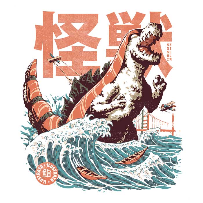Ilustrata's Epic Sushizilla Tank Top - A Must - Have Style