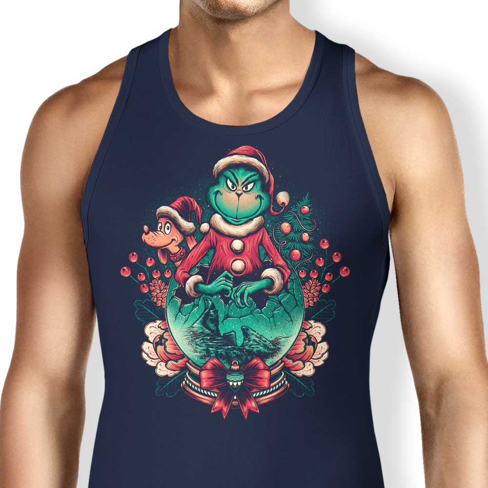 Glitchygorilla's Christmas Grumpy Unisex and Women's Tank Tops
