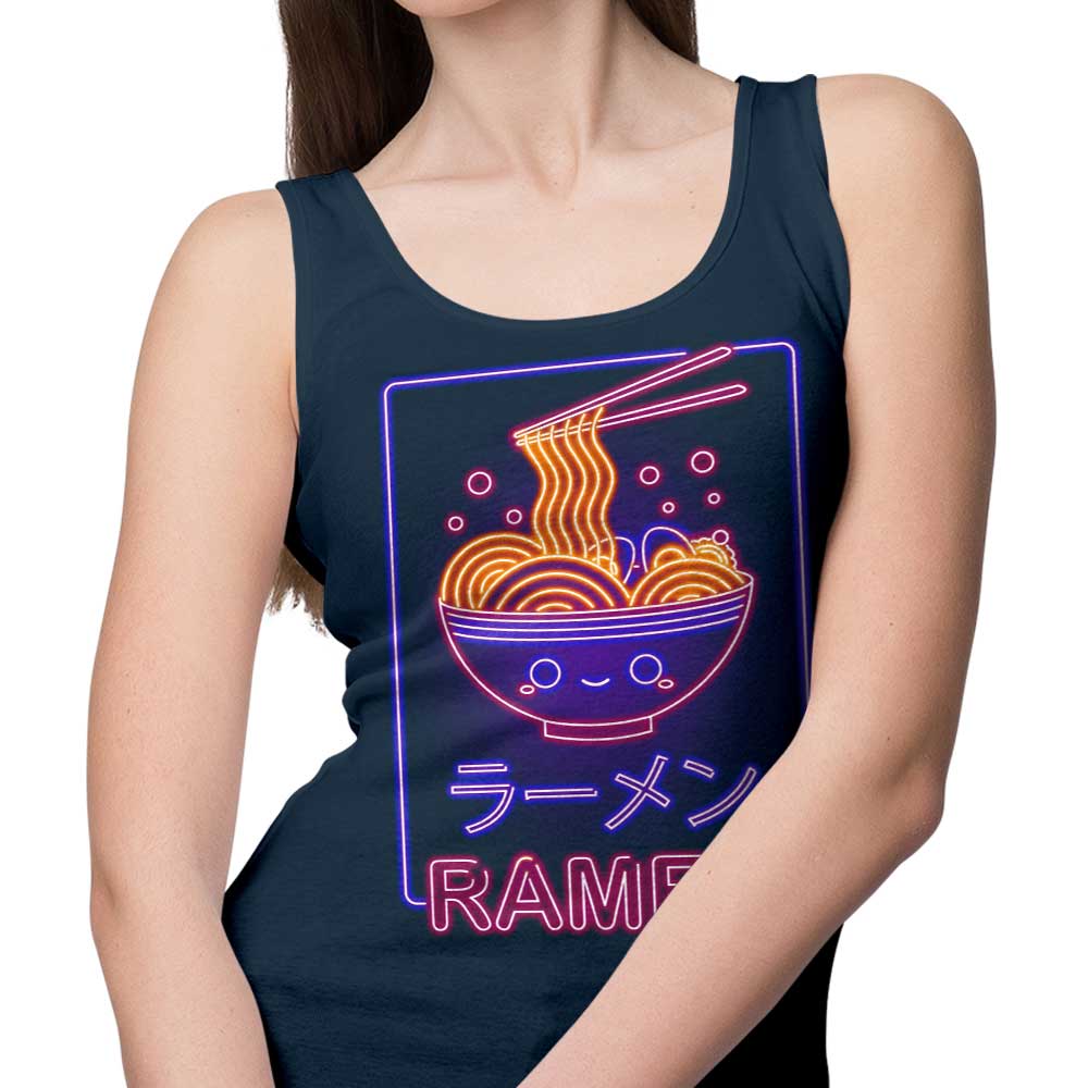 Stylish Neon Ramen Print Unisex and Women's Tank Tops