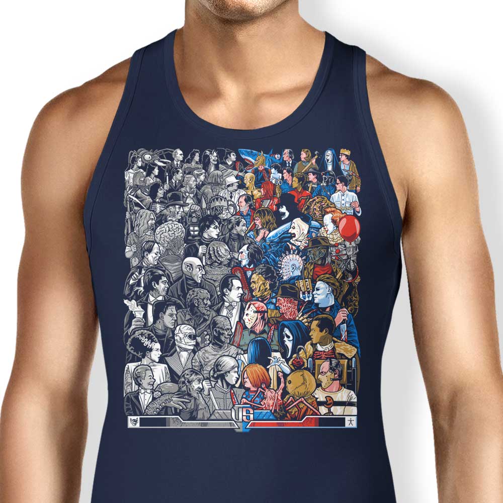 Grayscale vs. Grotesque Design - Stylish Tank Top for Fashion Enthusiasts