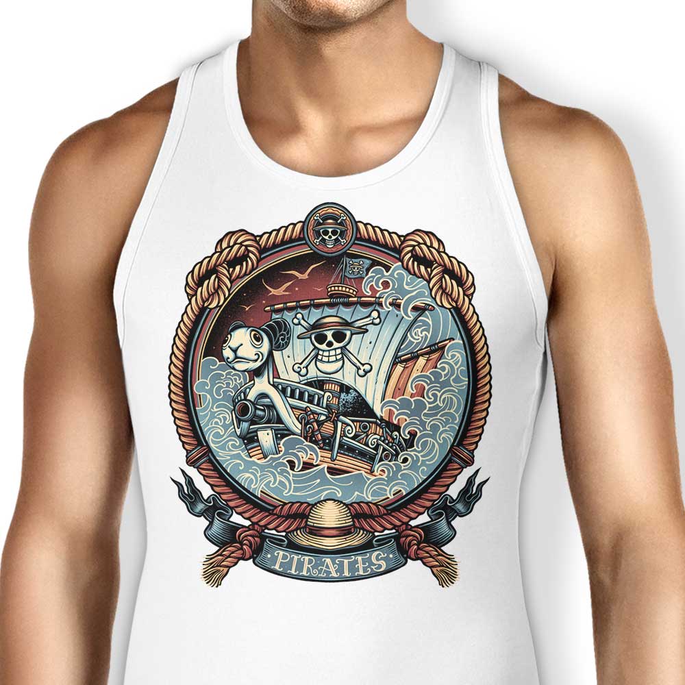 Tank Top with Pirate Badge from Glitchygorilla