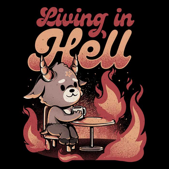 Edu.ely's 'Living in Hell' Comfortable Unisex and Women's Tank Tops