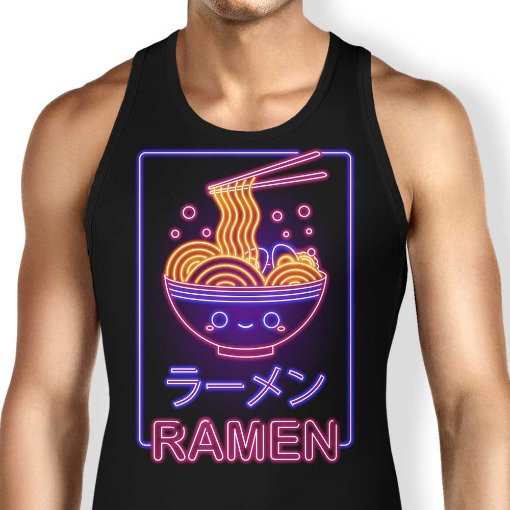 Stylish Neon Ramen Print Unisex and Women's Tank Tops