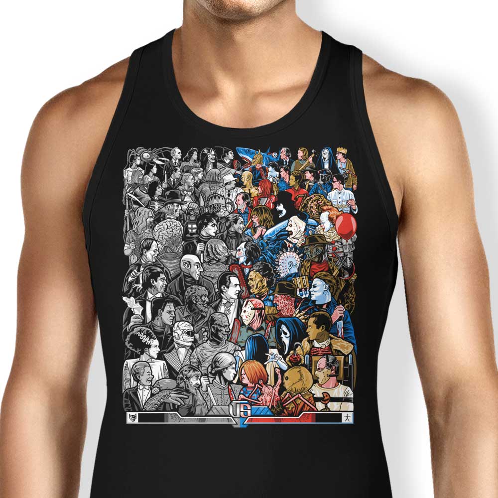 Grayscale vs. Grotesque Design - Stylish Tank Top for Fashion Enthusiasts