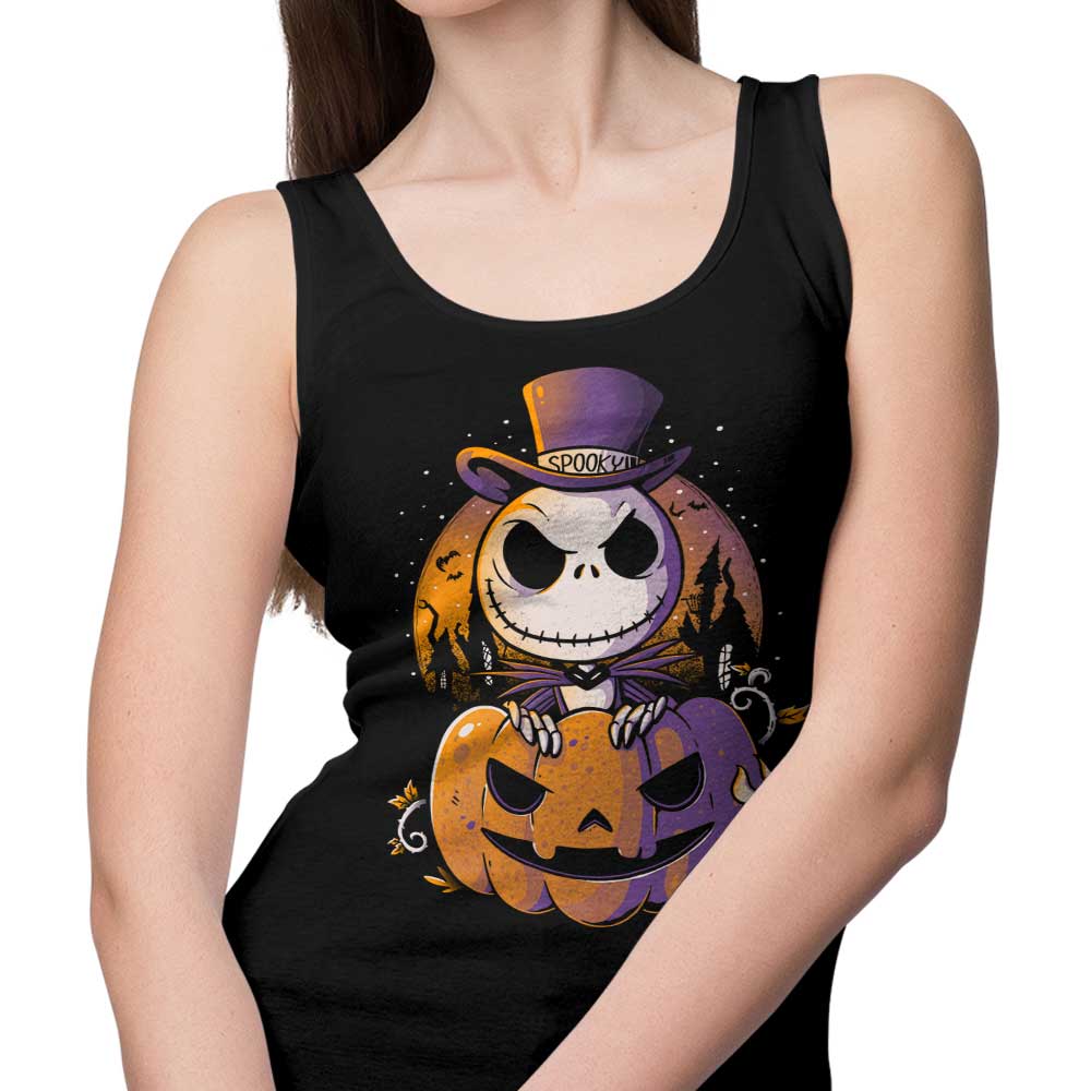 Eerie Pumpkin King Comfortable Tank Top for Men and Women