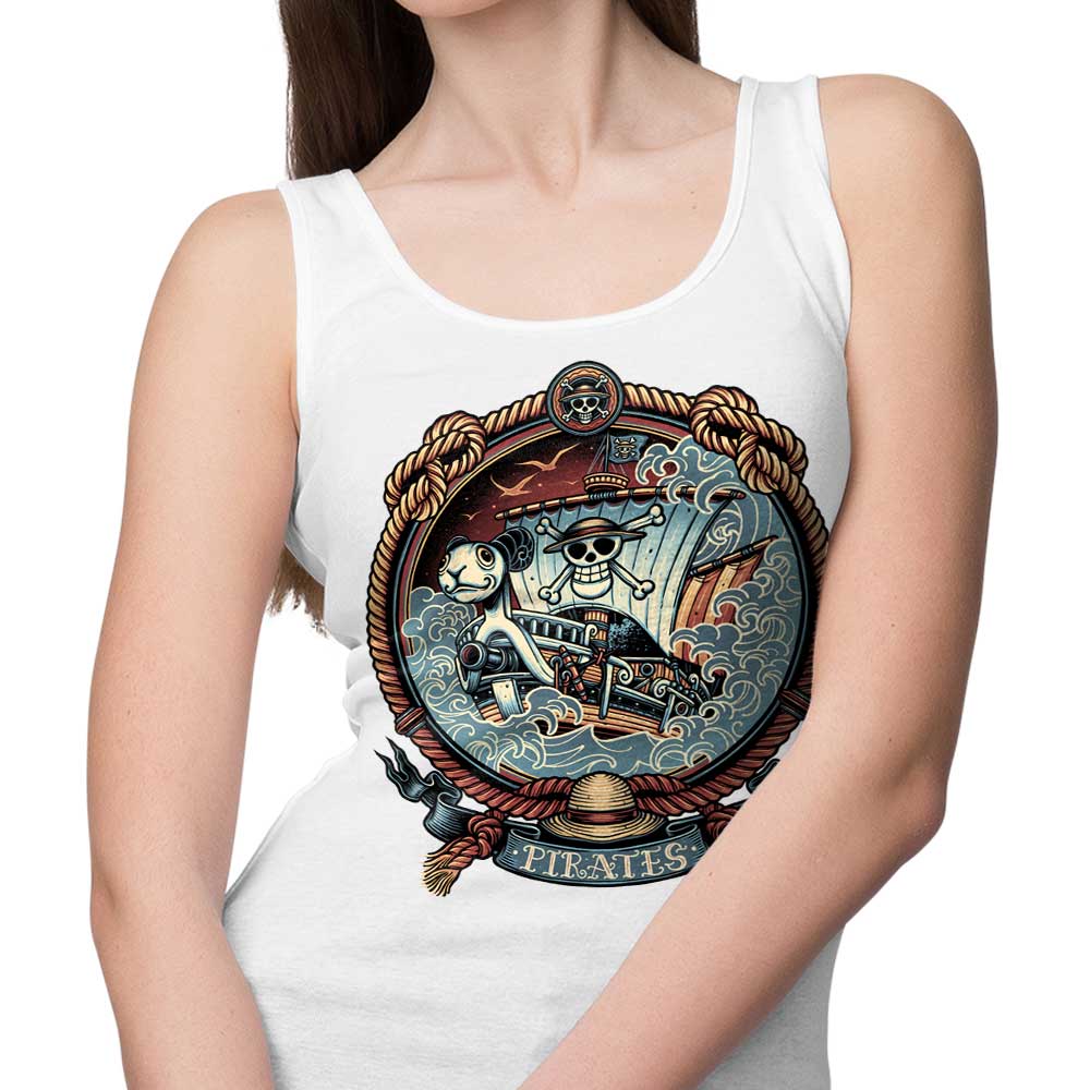 Tank Top with Pirate Badge from Glitchygorilla