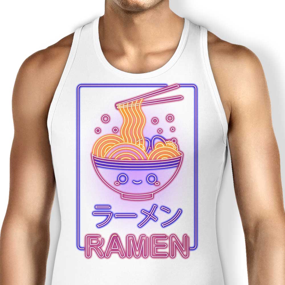 Stylish Neon Ramen Print Unisex and Women's Tank Tops