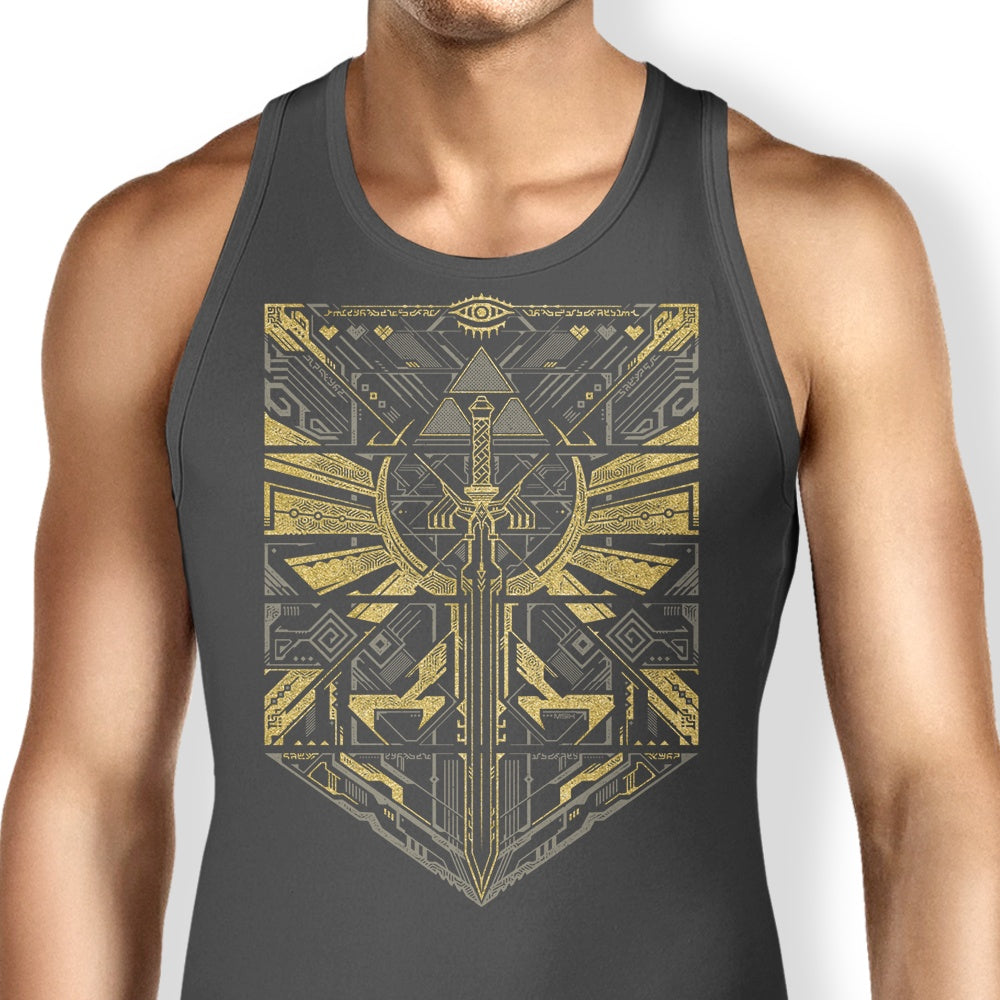 Gold Cyber Hero Men's Tank Top