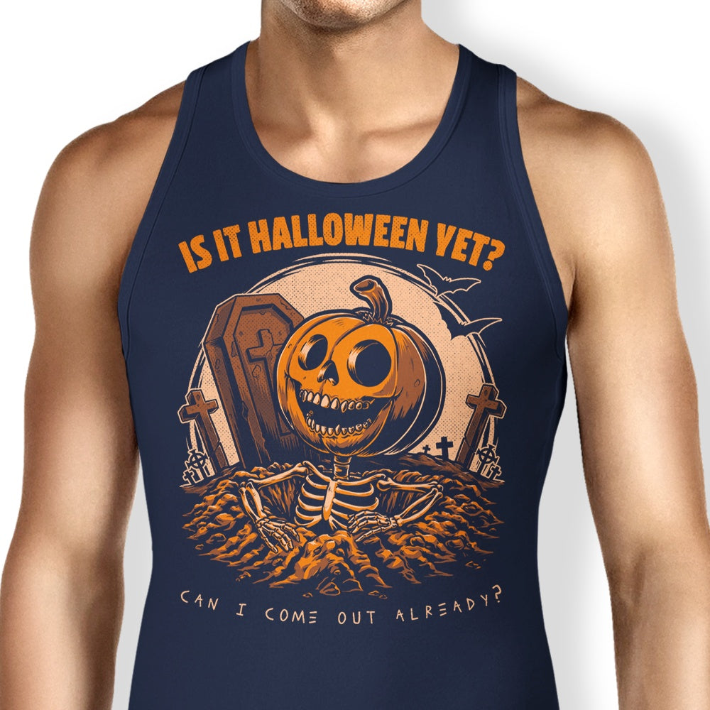 Spooky Halloween Graveyard Design Tank Top