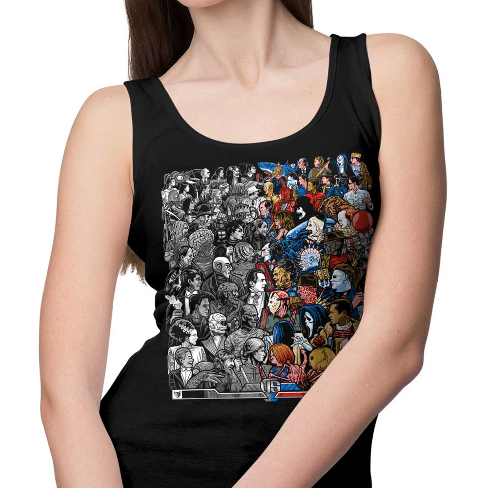 Grayscale vs. Grotesque Design - Stylish Tank Top for Fashion Enthusiasts