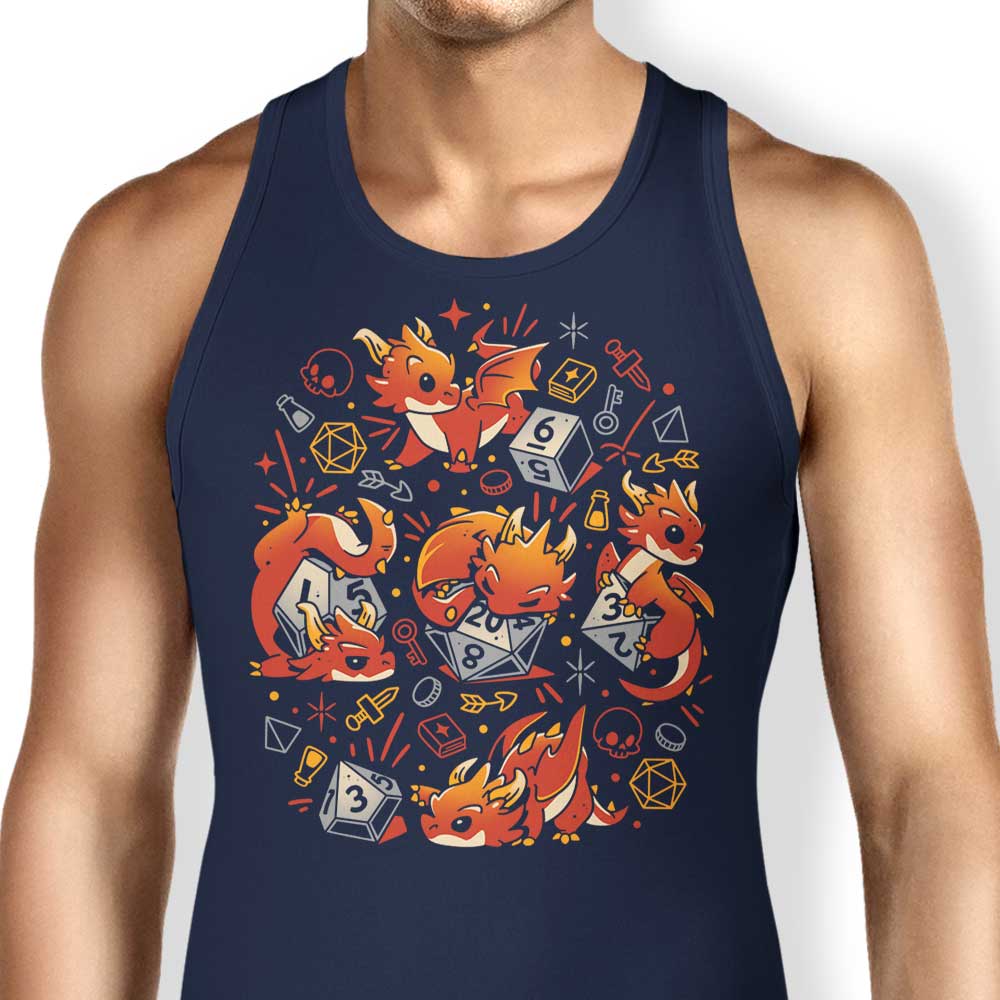 Snouleaf's Adorable Tiny Dragon Dice Print Tank Top