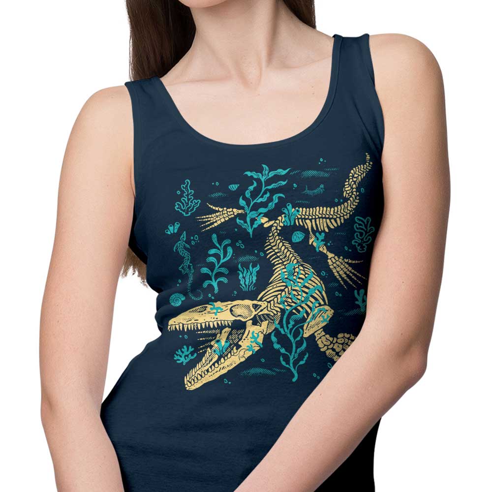Mosasaurus Fossils Themed Men's and Women's Tank Top - Casual Wear for Fossil Enthusiasts
