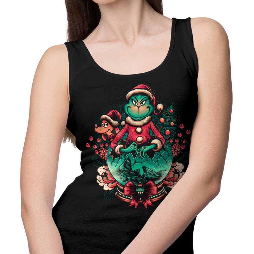 Glitchygorilla's Christmas Grumpy Unisex and Women's Tank Tops