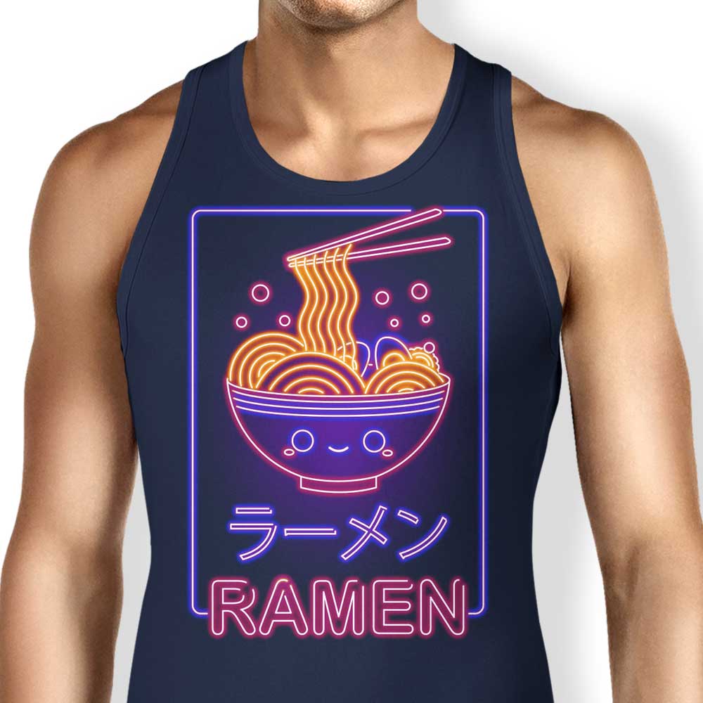 Stylish Neon Ramen Print Unisex and Women's Tank Tops