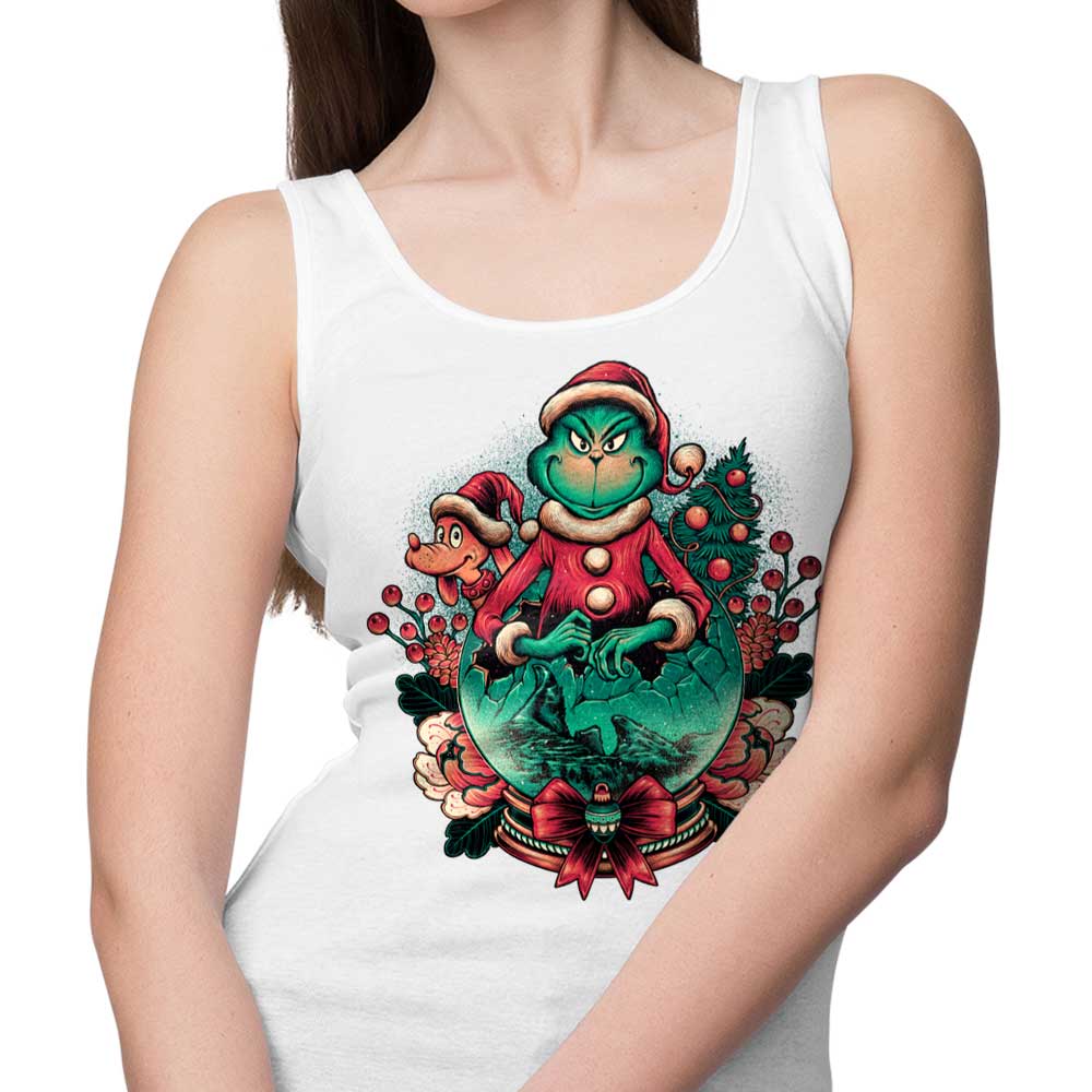 Glitchygorilla's Christmas Grumpy Unisex and Women's Tank Tops