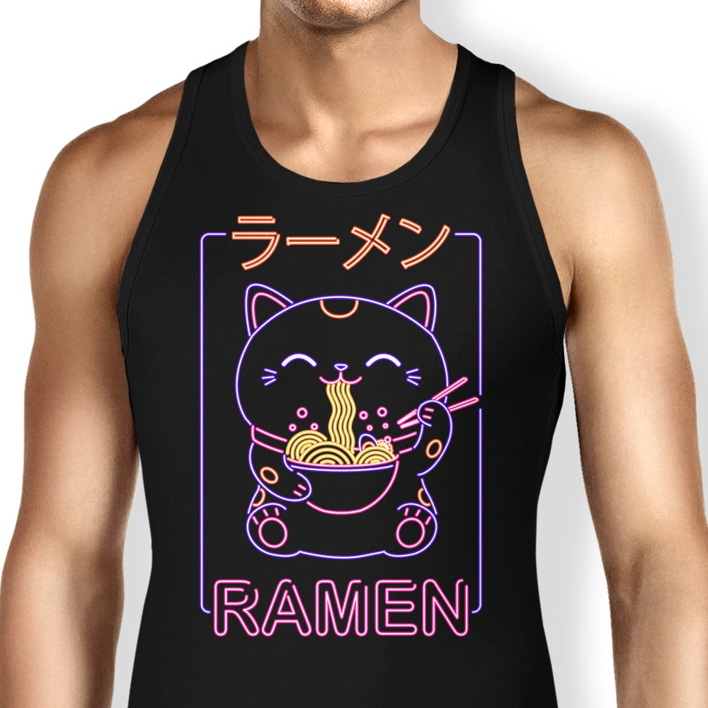 Neon Cat Ramen-themed Women's Tank Top