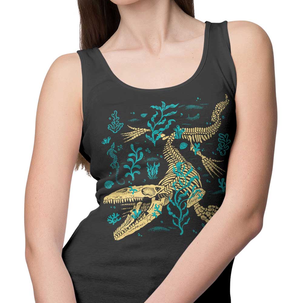 Mosasaurus Fossils Themed Men's and Women's Tank Top - Casual Wear for Fossil Enthusiasts