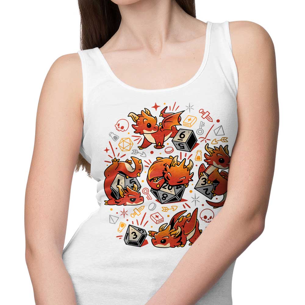 Snouleaf's Adorable Tiny Dragon Dice Print Tank Top
