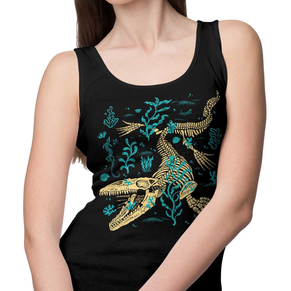 Mosasaurus Fossils Themed Men's and Women's Tank Top - Casual Wear for Fossil Enthusiasts