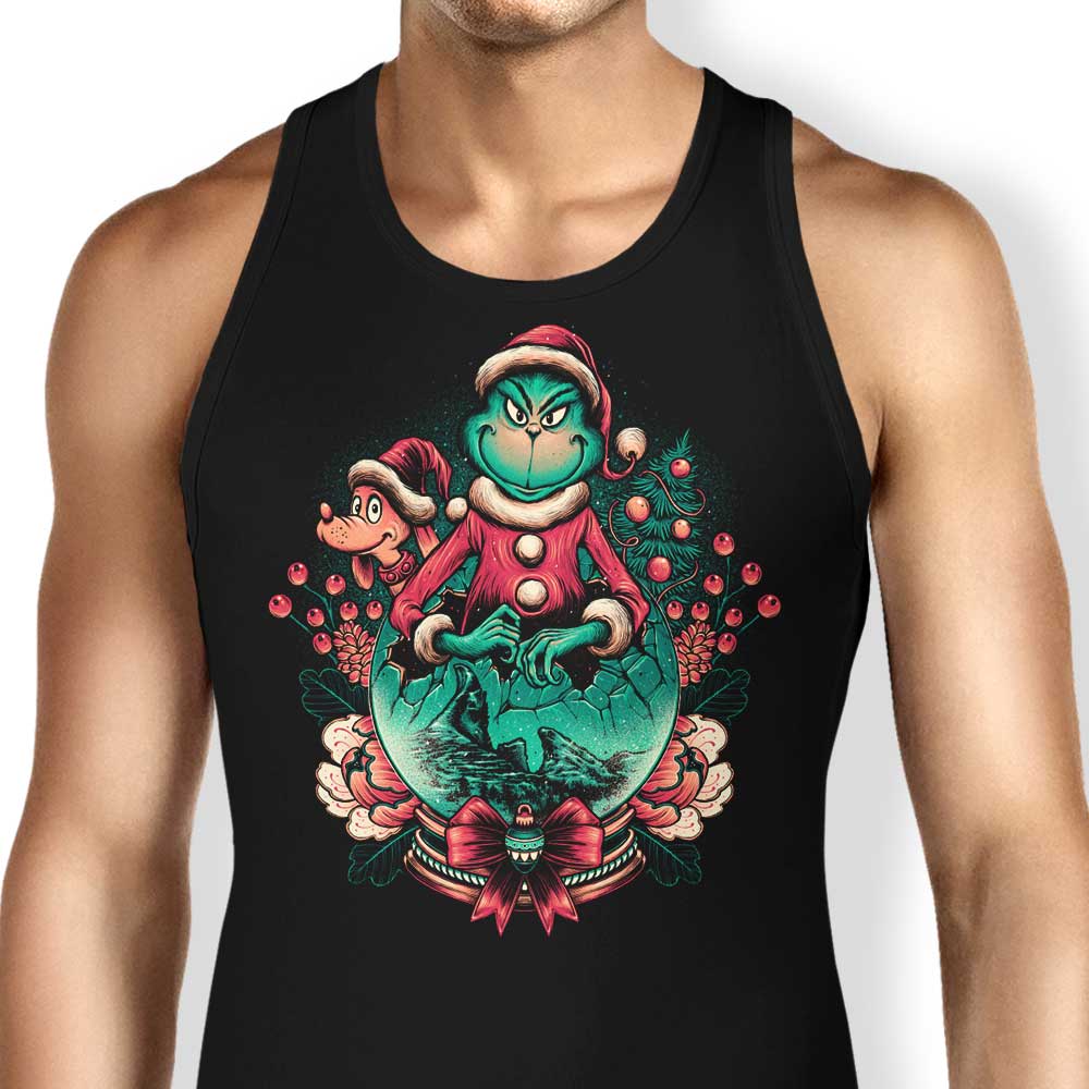 Glitchygorilla's Christmas Grumpy Unisex and Women's Tank Tops