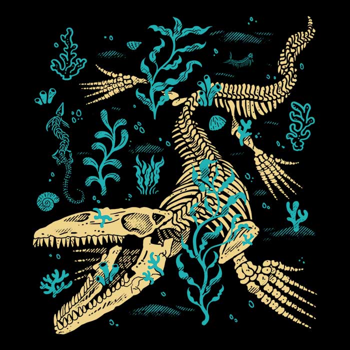 Mosasaurus Fossils Themed Men's and Women's Tank Top - Casual Wear for Fossil Enthusiasts