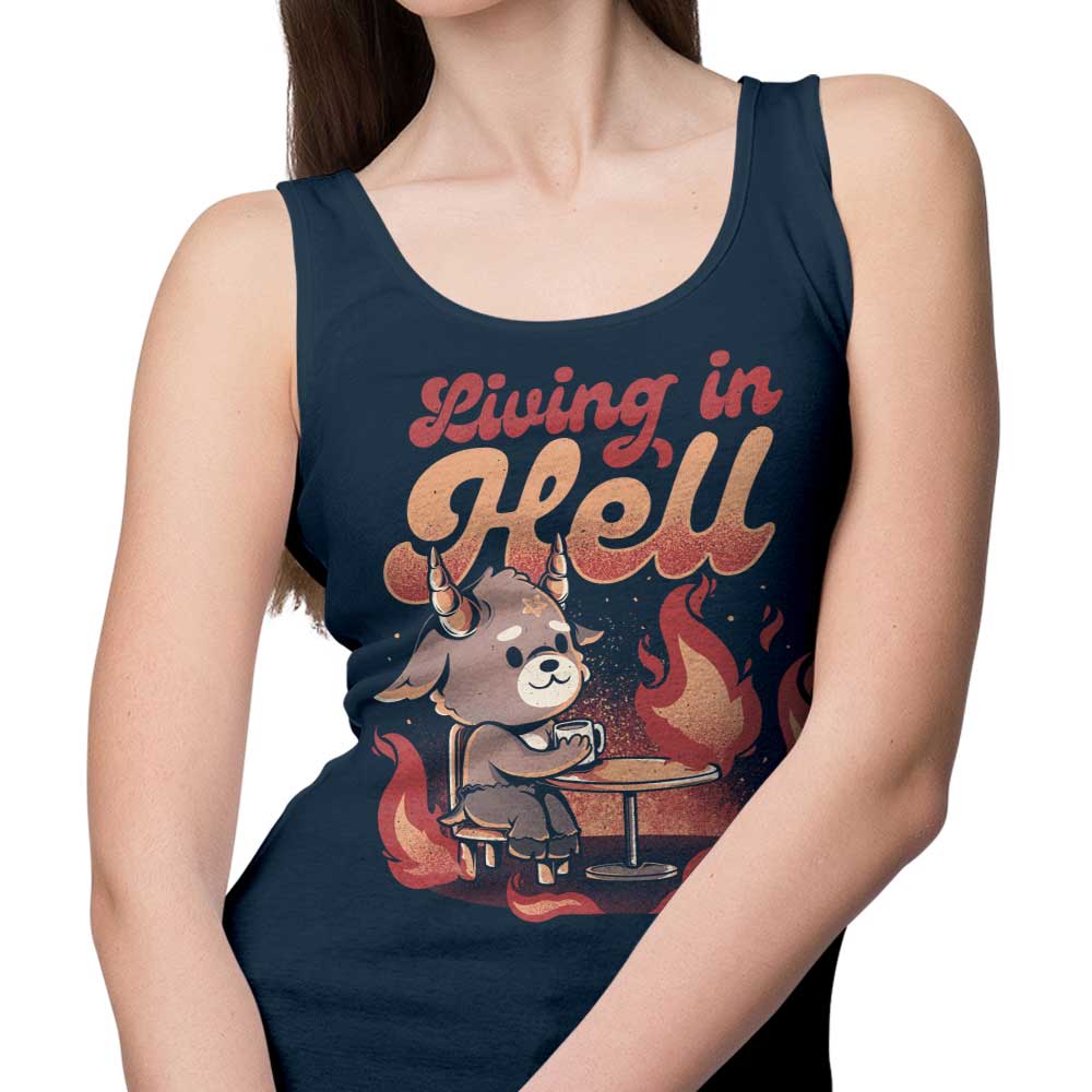 Edu.ely's 'Living in Hell' Comfortable Unisex and Women's Tank Tops