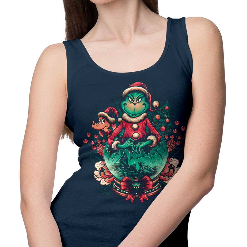 Glitchygorilla's Christmas Grumpy Unisex and Women's Tank Tops
